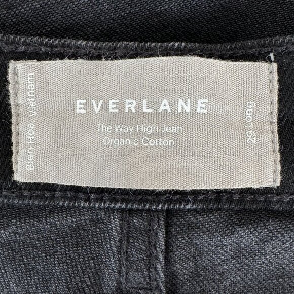 Everlane The Way High Jeans in Organic Cotton Coal Wash Size 29 Long - Picture 7 of 9